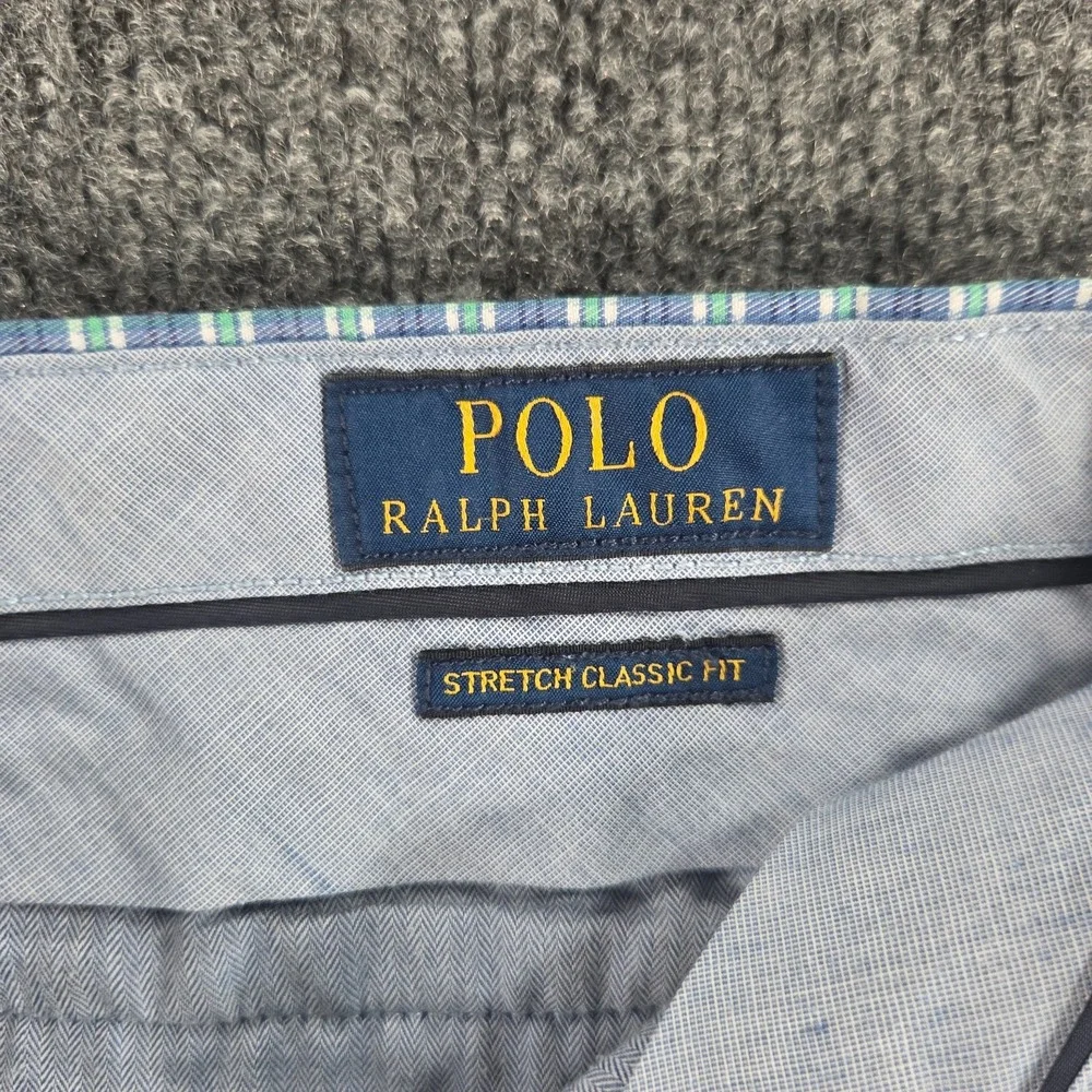 Polo Ralph Lauren Men's 33 Blue Green Plaid Stretch Classic Fit Shorts Preppy